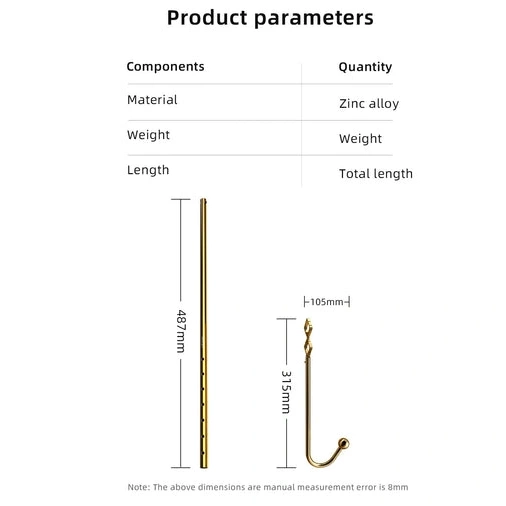 Anal Hook AllNight Golden 3867 LOCKINK Adjustable Set 0312